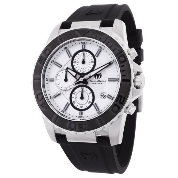 NWT Authentic Technomarine Sea Chronograph Quartz Silver Dial Men's Watch - Picture 1 of 3